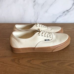 Vans authentic oatmeal with gum sole
